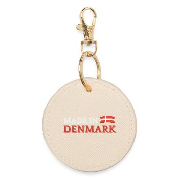 Hergestellt in Dänemark, dänischer Stolz - Runder Schlüsselanhänger - Auster - Vorne