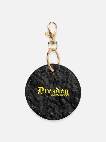 Dresden - Runder Schlüsselanhänger - Schwarz