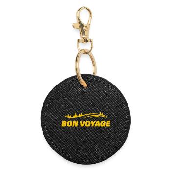 BON VOYAGE - Runder Schlüsselanhänger - Schwarz - Vorne