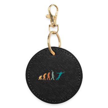 Evolution Retro Fencing - Round Keyring - black - Front