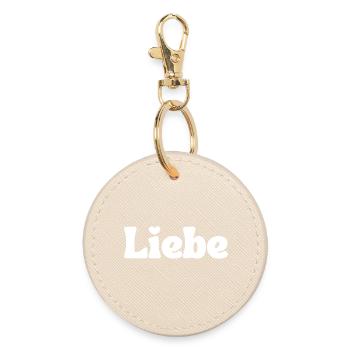 Liebe - Runder Schlüsselanhänger - Auster - Vorne