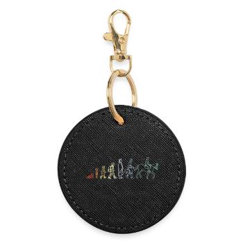 Évolution équestre - Porte-clés rond - noir - Devant