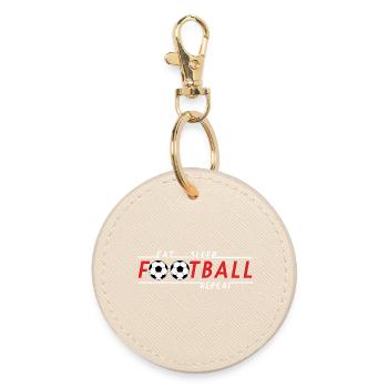 Eat Sleep Football Repeat - Porte-clés rond - huître - Devant