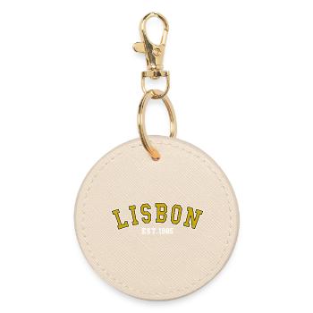 Lissabon Est. 1985 - Runder Schlüsselanhänger - Auster - Vorne