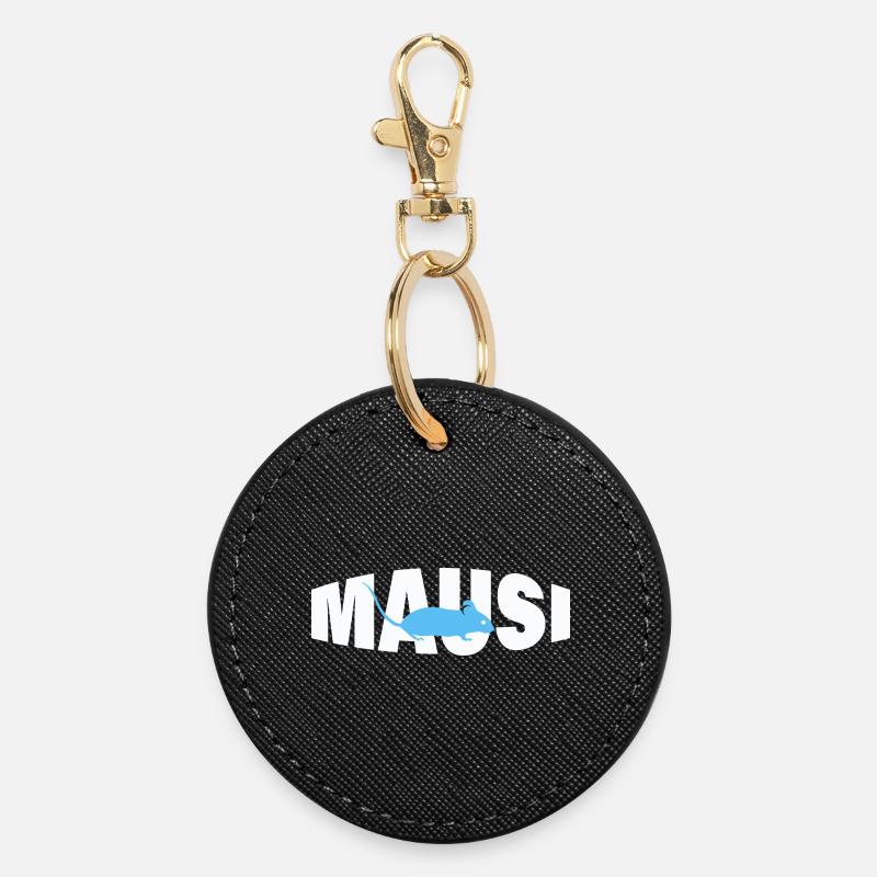 MAUSI - Runder Schlüsselanhänger - Schwarz