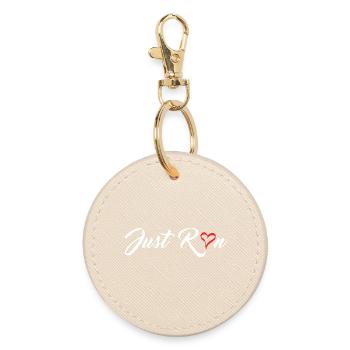 Just Run - Round Keyring - oyster - Front