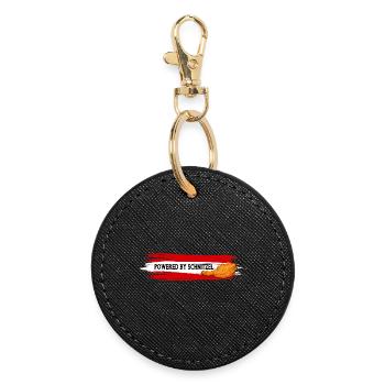 Propulsé par Schnitzel Austria Humour Shirt - Porte-clés rond - noir - Devant
