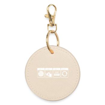 Eat Sleep Code Repeat – Conception de flux de travail pour codeurs - Porte-clés rond - huître - Devant