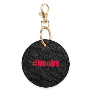 #boobs - Porte-clés rond - noir - Devant