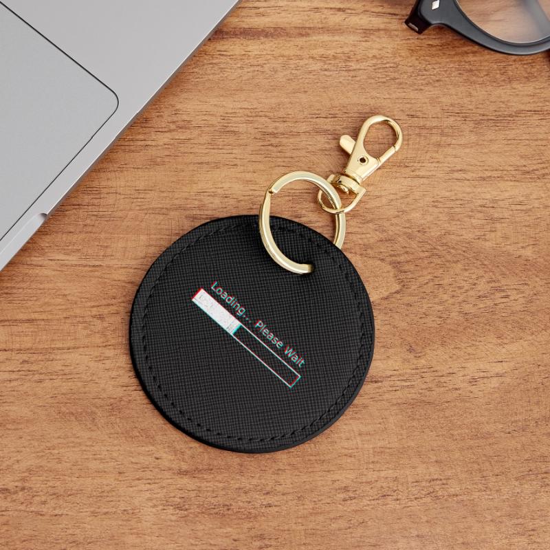 Loading Please wait Round Keyring