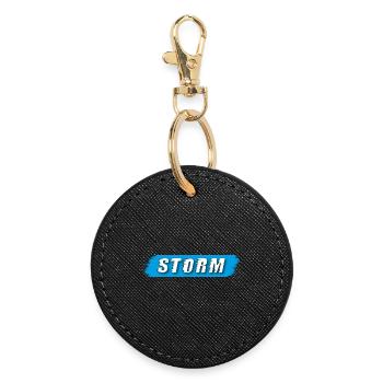 Storm claim - timeless Design - Round Keyring - black - Front