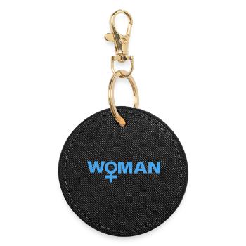 WOMAN - Runder Schlüsselanhänger - Schwarz - Vorne