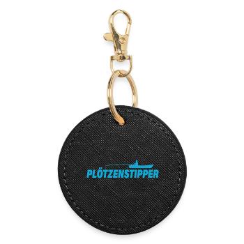 PLÖTZENSTIPPER - Round Keyring - black - Front