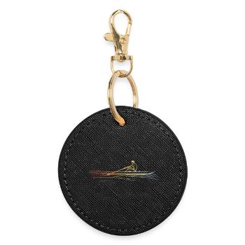 Vintage Rowing - Round Keyring - black - Front