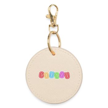 hello, hello, politeness - Round Keyring - oyster - Front