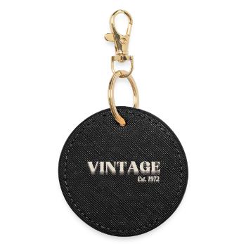Vintage 1972 Rétro - Porte-clés rond - noir - Devant