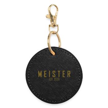 Master est. 2026 - Porte-clés rond - noir - Devant