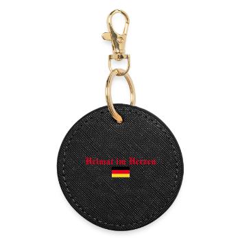 Chez eux au cœur de l’Allemagne, Allemands - Porte-clés rond - noir - Devant