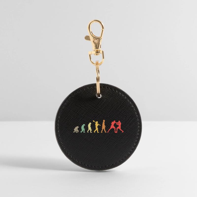 Boxing Evolution Boxing Development Retro Round Keyring