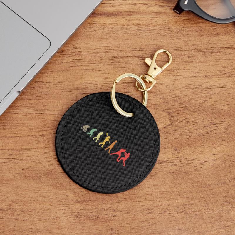 Boxing Evolution Boxing Development Retro Round Keyring