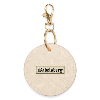 Babelsberg - Round Keyring - oyster - Front