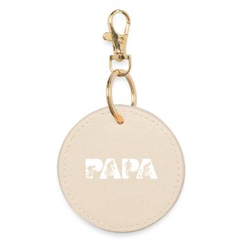 PAPA Silhouette de vélo Drôle de la fête des pères - Porte-clés rond - huître - Devant