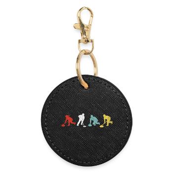 Héros du nettoyage à quatre couleurs - Porte-clés rond - noir - Devant