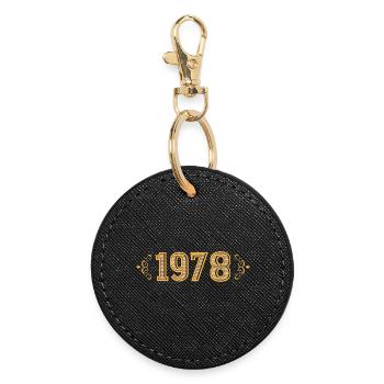 Légende depuis 1978 rétro 1978 - Porte-clés rond - noir - Devant