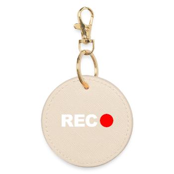 Rec - Round Keyring - oyster - Front