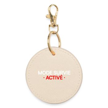 MODE SURVIE ACTIVÉ – Lundi humour travail - Porte-clés rond - huître - Devant