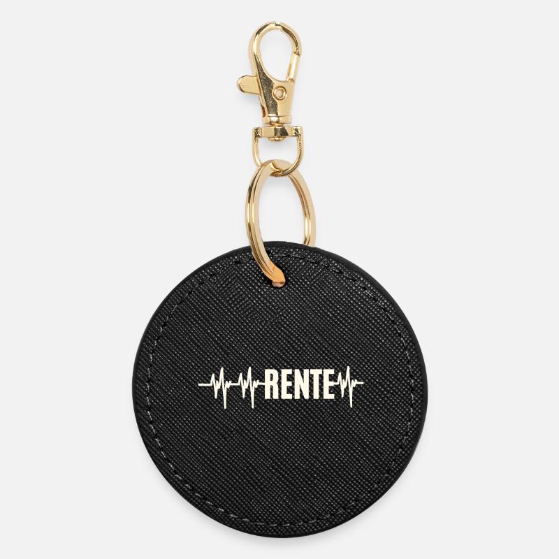 Heartbeat Pension - Porte-clés rond - noir