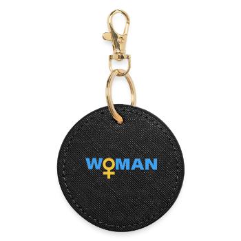 Woman - Round Keyring - black - Front