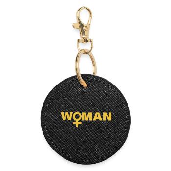 Woman - Round Keyring - black - Front