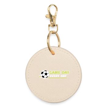 Football_Game day every day - Round Keyring - oyster - Front