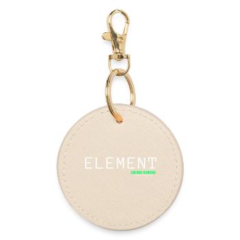 ELEMENT | Minimalist Architects of Essence Design - Round Keyring - oyster - Front