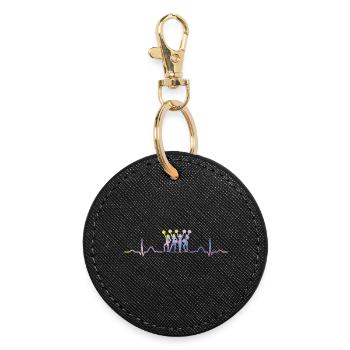 Cheerpom pom girls Mom Cheerleading - Porte-clés rond - noir - Devant