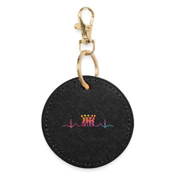 Cheerpom pom girls Mom Cheerleading - Porte-clés rond - noir - Devant