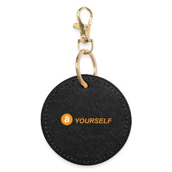 Bitcoin BTC - Porte-clés rond - noir - Devant