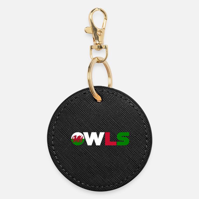 Wales - Runder Schlüsselanhänger - Schwarz