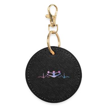 Cheerpom pom girls Mom Cheerleading - Porte-clés rond - noir - Devant