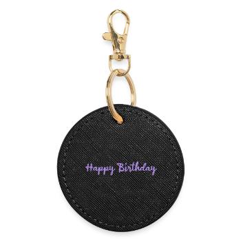 HAPPY BIRTHDAY - Porte-clés rond - noir - Devant
