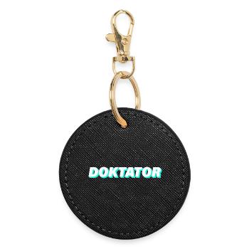 LECTURER - Round Keyring - black - Front