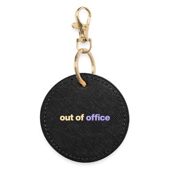 Out of Office - Round Keyring - black - Front
