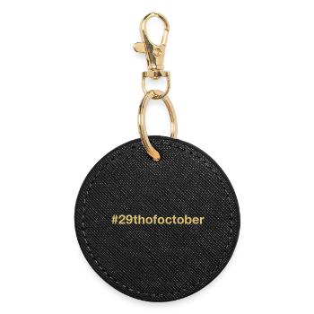 geboren am 29. Oktober Geburtstag birthday - Runder Schlüsselanhänger - Schwarz - Vorne