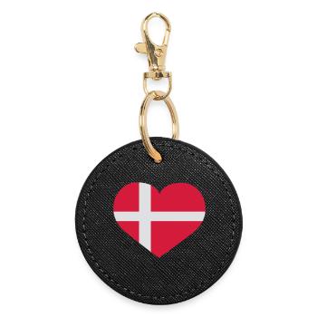 Love Skandinavien | Herz | Heart - Porte-clés rond - noir - Devant