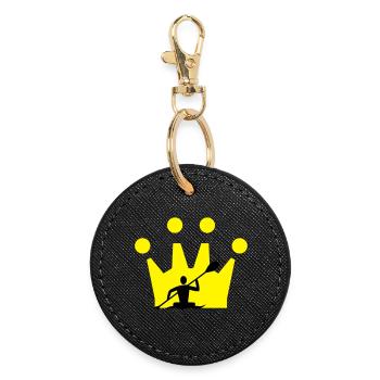 Couronne de canoë - Porte-clés rond - noir - Devant