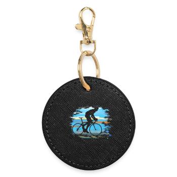 Racer - Round Keyring - black - Front