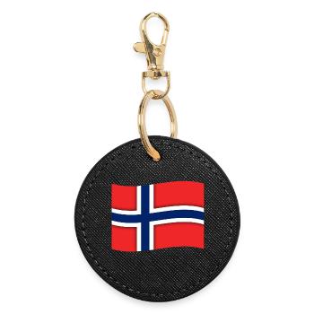 Norway - Design - Round Keyring - black - Front