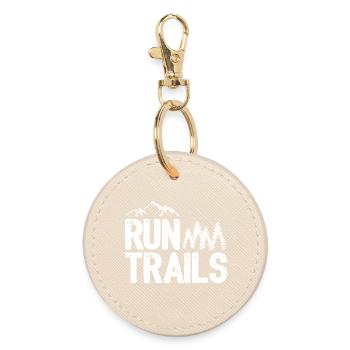 Run Trails - Round Keyring - oyster - Front
