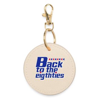 Back to the Eighties Retro - Round Keyring - oyster - Front